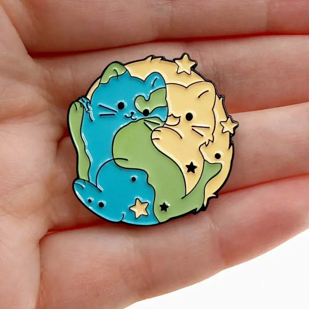 Earth Made Out Of Cats Soft Enamel Pin